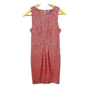 J. McLAUGHLIN Women’s Catalina Cloth Sleeveless Shift Dress Red/White Size Small